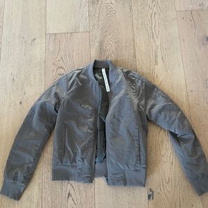 LULULEMON GREY BOMBER JACKET